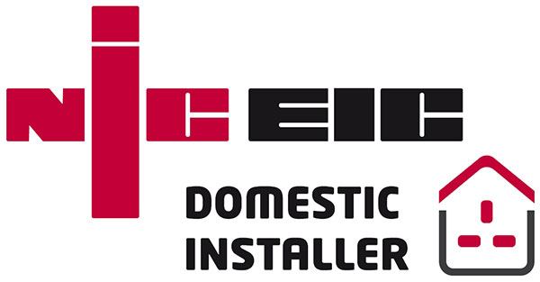 Electrician carrying out domestic electrical work in a home