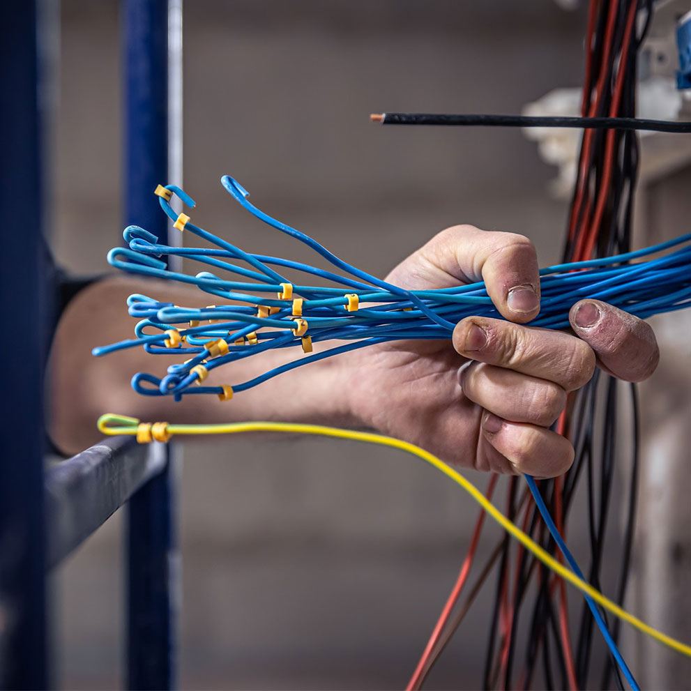 New electrical cabling installed during a full house rewire